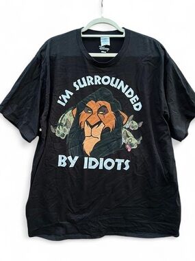 Vintage Disney The Lion King Scar I’m surrounded by idiots graphic tee
